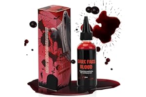 TECHMUR Premium Kunstblut 60ml I Kunstblut-Gel, Halloween-Kunstblut, realistisches, waschbares Spezialeffekt-SFX-Make-up, geronnenes Gelblut für Vampire, Zombies, Cosplay und Verkleidungen