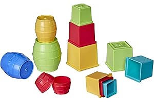 Playskool Zestaw beczek i klocków, zestaw zabawek dla niemowląt i małych dzieci od pierwszego roku życia, 16-częściowy zestaw [wyłącznie w serwisie Amazon]