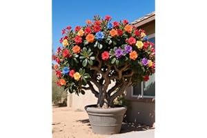 Vnuhgzs Rosa del Desierto para Todas Las Estaciones/Rosa del Desierto perenne y Resistente/tubérculo Resistente/decoración de jardín/para Todas Las Estaciones-1 Rizoma-A