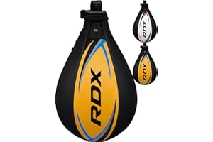 RDX Speed Bag Boxing Ball Hanging Swivel, Genuine Leather Dodge Striking Mount Kit Heavy Duty, MMA Muay Thai Punching Fitness Workout Kicking Martial Arts Training Home Gym Exercise Speedball