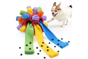 Yikko Jouet Chien Balle à Renifler, Tapis à renifler Jouet interactif pour Chien Jouet pour s'entraîner et soulager l'ennui, Portable pour Petit Chien de Taille Moyenne (Rouge Irisé)