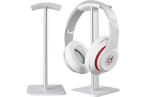 DGPLUS Headset Stand - Headphone Holder for desk with Aluminum Hanger Compatible with All Over-Ear On-Ear Computer Xbox One PS5 PS4 PC Game Telephone Headsets (White)