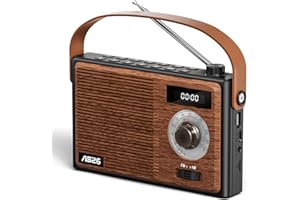 COLSUR Retro Radio mit Bluetooth Lautsprecher, Tragbarer Vintage Radio mit AM/FM Radios mit Batterie Wiederaufladbarer Lautsprecher mit Küchenradio Unterstützt USB/TF/AUX Funktion Geschenke für männer