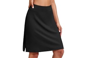 COOrun Tennis Skort Damen Tennisröcke Laufskort Golf mit Innenhose Tasche Tennis Skirt Hohe Taille Sportrock für Fitness Workout Running