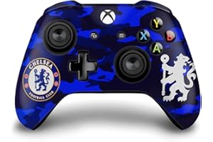 Head Case Designs Officially Licensed Chelsea Football Club Camouflage Mixed Logo Matte Vinyl Sticker Gaming Skin Decal Cover Compatible With Xbox One S/X Controller