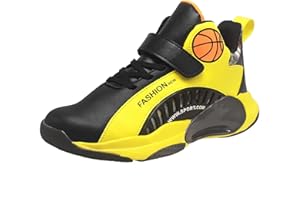 HSNA Basketball Shoes for Children, Boys' Sports Shoes with Velcro, Size 30-40