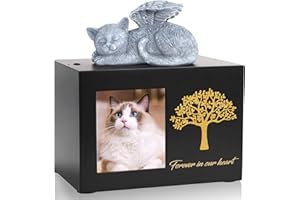 VEXNOOK urny dla kota o indywidualnym kształcie do przechowywania popiołu, odpowiednie dla kotów i innych członków rodziny zwierząt (kotów)