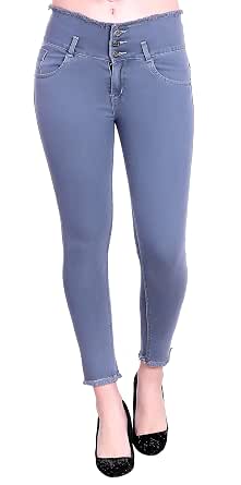 V-Girl Women Slim Fit Denim Grey Jeans 