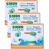 U Green Clean Bitkisel Bulaşık Makinesi Tableti 30'lu x 3 Adet