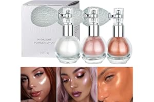 ‎LUCKNEST 3 Farben Glitzer-Spray für Haar und Körper, Silber-Glitzer-Textmarker Spray Sparkle Puder Kosmetik Shimmer Make-up Spray für Haar, Gesicht, Körper