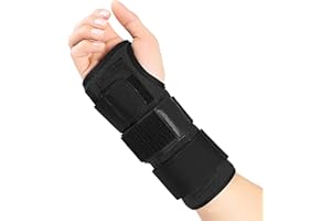 FITTOO Muñequera Tunel Carpiano con Férulas de Mental Protección de la Muñeca Soporte de Mano para Aliviar Dolor de Artritis Tendinitis Esguinces Lesiones Hombres Mujeres (Negro, Normal-Mano Derecha)