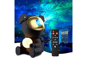 Aoshet LED Sternenhimmel Projektor, Astronaut Sternenhimmel Projektor Galaxy Nachtlicht, Schlafzimmer Deckenprojektion Lampe mit Timer und Fernbedienung,Geschenk für Kinder und Erwachsene (Schwarz)