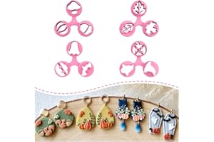 Keoker Mini-Modelliermassen-Ausstechformen für Halloween – Mini-Herbst-Tonschneider für Ohrringe, Ahornblatt, Herbst-Ton-Ohrringe, Tonschneider für Polymer-Ton-Schmuck