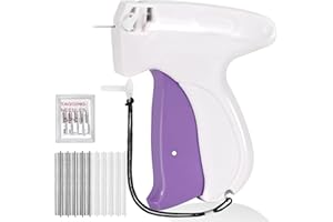 ANTAND Stitch Gun for Clothes, Tagging Gun for Clothing, Micro Handheld Tag Gun Quick Stitch Sewing Gun, Portable Quick Clothing Fixer Hemming Tool Includes 6 Needles and 1000 Black White Fasteners