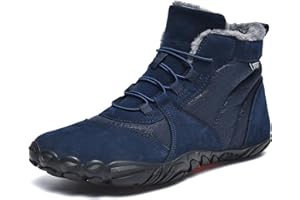 EaseWalk Barefoot Botas Hombre Mujer Botas de Nieve Invierno Resistente Caliente Antideslizante Botines 36-47EU