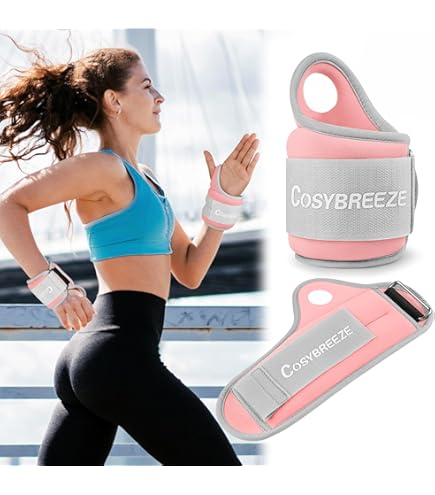 LoGest Weiche Handgewichte Mit Verstellbaren Gurten - Sandgefüllte Neopren-Hanteln Für Walking & Cardio