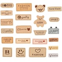 Etichetta in pelle di colore misto fatta a mano con etichette d'amore per cappelli etichette fatte a mano lavorate a maglia per vesti cucire accessori per abbigliamento 1 x 2 20 pezzi