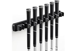 Blueweenly Wooden Golf Club Holder Wall Mount Golf Club Rack Hanger Organizer for Wall Display Garage Putters with Screws, Grip up Type