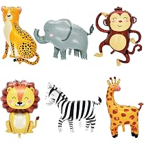 11 palloncini con stampa animale assortiti I Safari nella giungla I Wild One Decor I Compleanno tropicale I Zebra I Tigre I Giraffa I Ghepardo I Decori animali - Italia