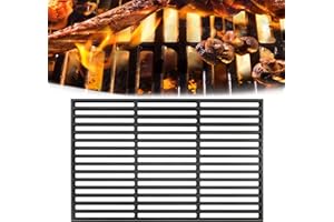 HENGMEI Gusseisen Grillrost Gussrost Markengrillrost Emailliert Grillgitter Grill Grillaufsatz für Holzkohlegrill, Gasgrill (42 x 28 cm)