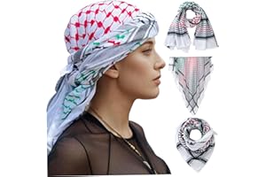 HEMORE Écharpe en Palestine, 54x54In écharpe palestinienne respirante, Keffiyeh palestinien, écharpe du désert, foulard à la tête du Moyen-Orient, enveloppe arabe Shemagh pour hommes femmes
