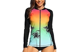 ATTRACO Maglia da donna a maniche lunghe con cerniera, con sfumatura UV