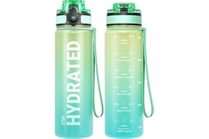 SAHARA SAILOR Saharasailor Water Bottle, Sports Water Bottle, BPA-Free Tritan, 1L/500 ml/750 ml, Leak-Proof Sports Water Bottle, Sports Bottle for Bike, Camping, Yoga, Gym (1 Bottle)