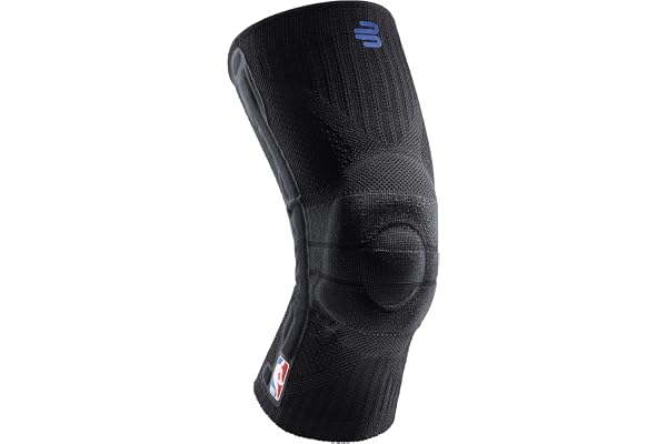 Bauerfeind, knäskydd, "Sports Knee Support NBA", Unisex, 1 knästöd för basket som kan användas på höger eller vänster knä, färg: svart, storlek: