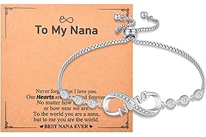 VYYU Gifts for Nana Girlfriend Daughter Mum Granddaughter Grandma Sister Niece, Infinity Love Bracelets for Women Girls, Birthday Christmas Valentines Day Jewelry Gifts for Her