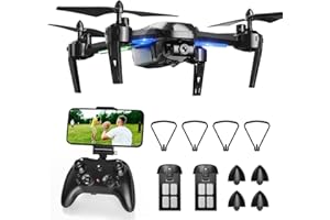 Wipkviey T6 Drohne, FPV Drohnen mit Kamera 1080P HD, RC Quadcopter mit 2.4G WiFi Transport Live Video, Flughöhe halten, Headless-Modus, für Erwachsene Anfänger Kinder, 2Akku, 26-30 Min. Flugzeit