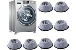 Tvättmaskinsfötter, 8 stycken vibrationsdämpare, tvättmaskin, ångare, halkfri matta, tvättmaskin, tvättmaskinsdämpare, för tv