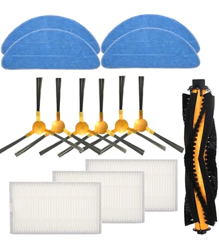 Kit De Rechange Pour Aspirateur Robot Proscenic 850T - 4 Filtres HEPA, 4 Brosses Latérales, 2 Serpillères