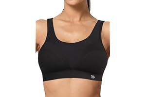 Yvette Sport BH U-Rücken Verstellbar Träger Starker Halt Gepolstert Fitness Joggen Bra