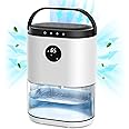 CONOPU Dehumidifier, 2300ML Dehumidifiers for Home 500 Sq.ft, Dual Semiconductors & LED Lights, Auto-Defrost Auto-Off 3 Modes Humidity Control, Dehumidifiers for Bedroom,White