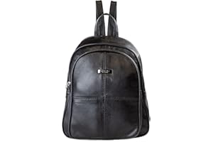 Woodland Leathers women's fashion backpacks small black backpacks for women with anti theft zipper and hand bag handle, 2 in 1 Sling Backpack