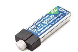 E-flite 500mAh 1S 3.7V 25C LiPo High Current UMX Connector EFLB5001S25UM Battery