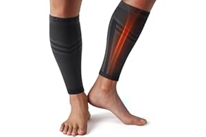 CAMBIVO Polpaccera Compressione Uomo Donna x2, Calze Compressione Graduata, Gambaletti Compressione, Calze Elastiche Contenitive per Sport, Calcio, Corsa, Ciclismo, Circolazione Gambe, Vene Varicose