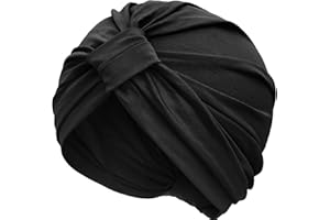 LIMHOO Pre-Tied Chemo Turban for Women Ultra Soft Mudale Cotton Beanie Headwrap Sleep Cap