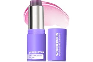 Wonderskin Blush Stick pH-Activated - pHlush Multi-Use Stick, Cream Tint for Cheeks and Lips, Cooling Nourishing Color-Adjusting Makeup