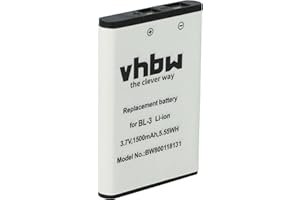 vhbw Batería Recargable reemplaza Baofeng BL-3 para Radio (1500 mAh, 3,7 V, Li-Ion)