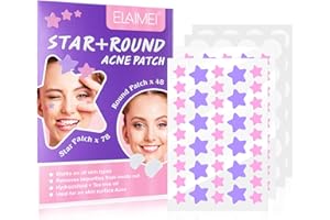 LARFRAECY Pimple Patches 156Pcs Parches de Acné,Patch de Espinilla de Lindos+Estrellas,Transpirable Parches Absorbentes Parches de Acné para el Tratamiento del Acné Facial (Morado,Rosa)