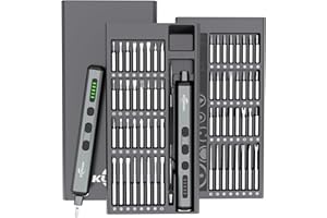 KUNLUN 64 in 1 Precisione Cacciaviti Elettrici 5 Livelli di Coppia con LED Lampada, Cacciavite Elettrico Magnetico di Precisione per IPhone, Laptop, Occhiali, Orologi, Occhiali, Elettronica