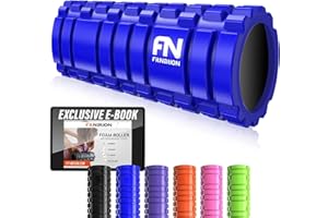 FIT NATION Faszienrolle Set mit E-Book & Video Kurs - Massage Roller für Rücken, Beine & Arme, Yoga Rolle, Fitness Rolle, Faszienrolle Rücken, Faszienrolle mit Noppen, 33 x 13 cm
