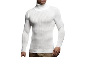 Leif Nelson Rollkragenpullover Herren Strickpullover - Cooler Männer Pullover Rollkragen - Dünner Männer Strick Pullover Winter & Sommer