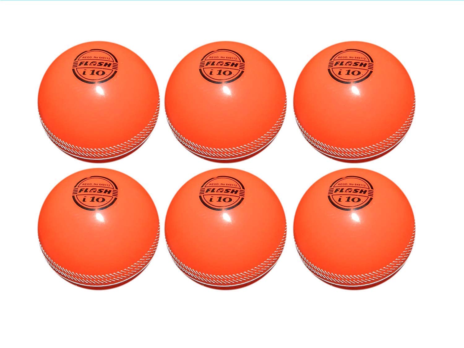 Onekbhalo Cricket Rubber Ball Polyester and Rubber Synthetic Cricket Ball (Oranage, Size 7 CM), Multi-Colour - Image 3