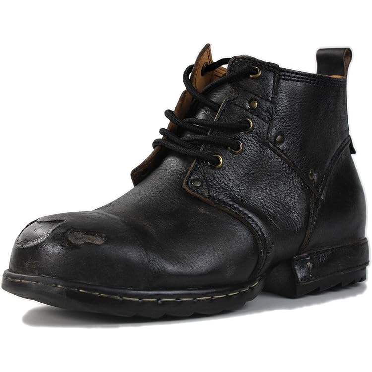 COWSDELLA Bottes Pour Hommes En Cuir De Mollets Bottes De Vintage Moto