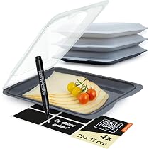 Moritz & Moritz 4x Cold Meat Containers for Fridge - Stackable ...