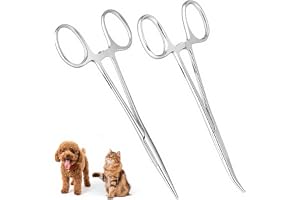 Aomig Professionell skötselsax, hemostatisk klämma i rostfritt stål, sjuksköterskekänger, öronpincett för husdjur för hund, k