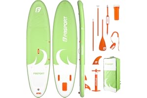 FBSPORT Tabla de Paddle Surf Hinchable Padel Surf Paddle Board Sup 335x84x15 CM Adultos y Jóvenes con Paleta Ajustable, Mochila, Bomba, Aleta Removible - Lagos, Ríos, Mar