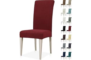 ‎YSTYLE Ystyle Stretch Stuhlhussen 2er Set, Stuhlbezug Elastisch Abnehmbarer Waschbarer, Universal Hussen Für Stühle, Stuhlbezüge Chair Cover Für Hotel Bankett Küche Restaurant Hochzeit Party, Bordeaux